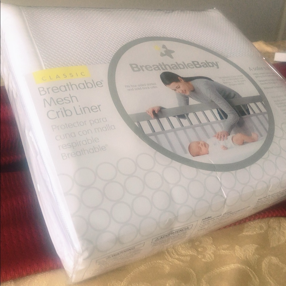 New BreathableBaby Classic Mesh Crib Liner - White - Picture 4 of 5